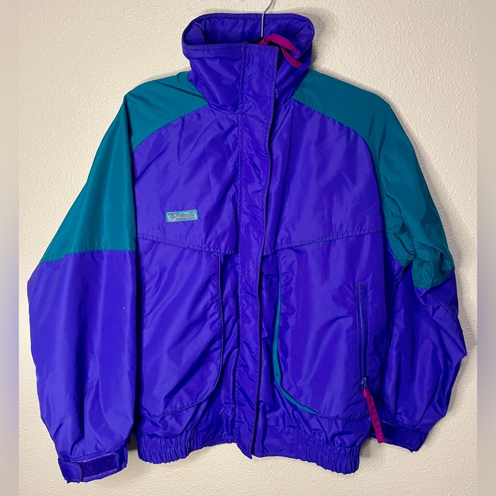 VTG Columbia Puffer Jacket Womens Powder Keg Radial Sleeve SL5340 90s Y2K Small